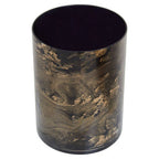 Black and Gold Marble Effect Small Candle Holder