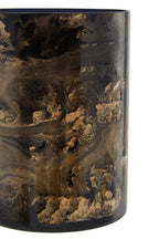 Black and Gold Marble Effect Small Candle Holder