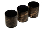 Set of 3 Black and Gold Tealight Holders