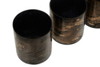 Set of 3 Black and Gold Tealight Holders