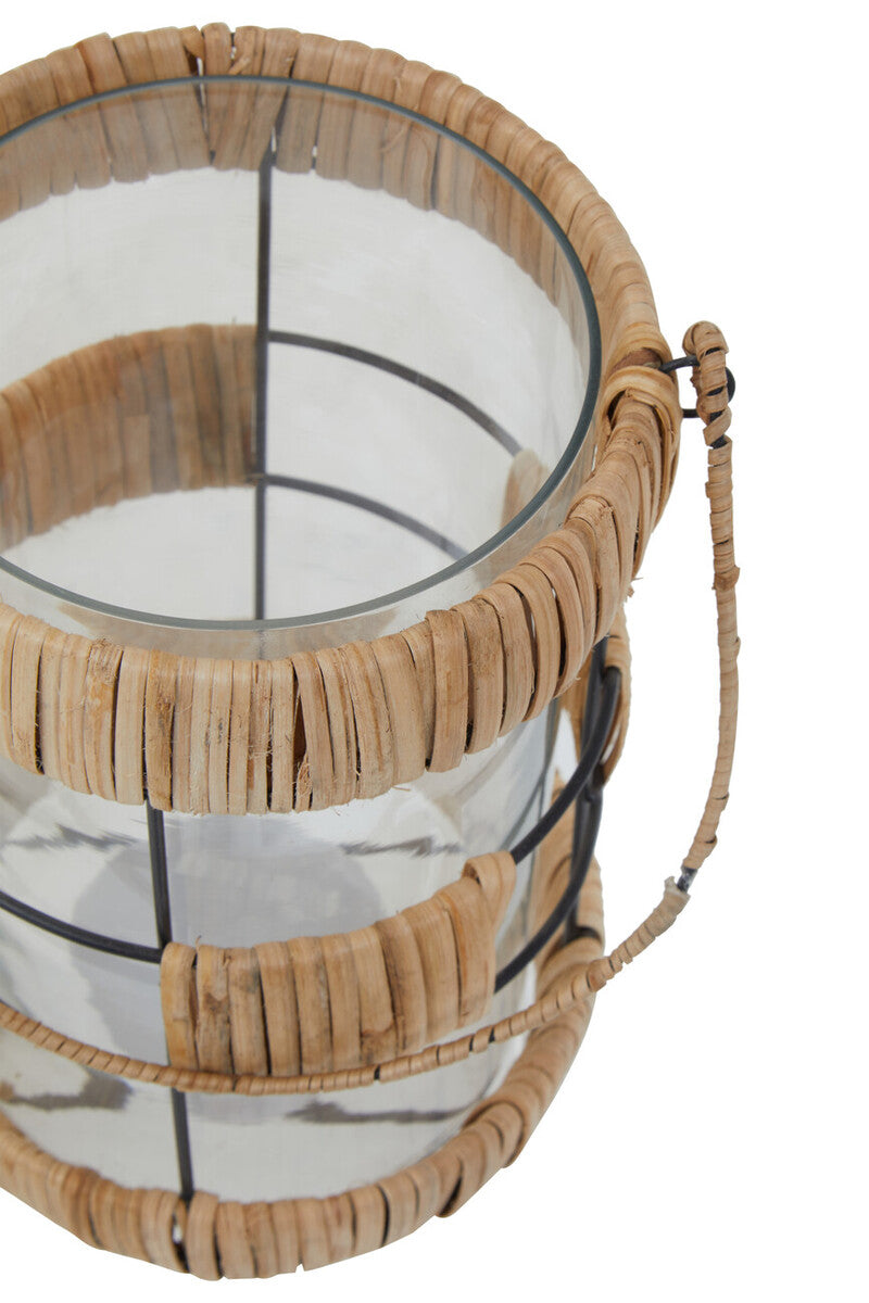 Natural and Black Large Lantern