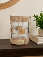 Natural and Black Large Lantern