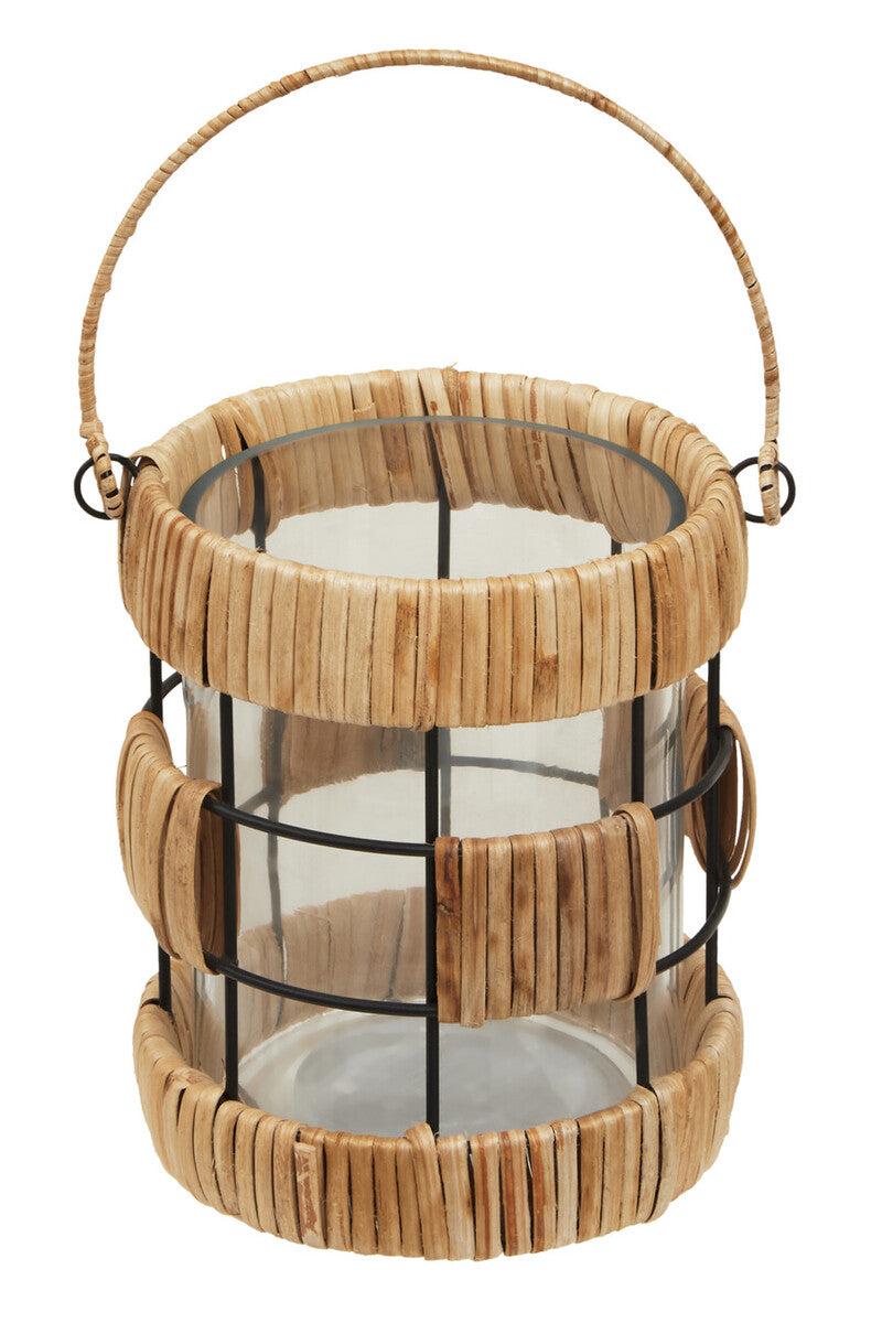Natural and Black Small Lantern