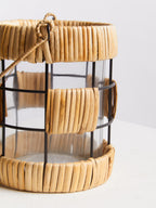 Natural and Black Small Lantern