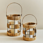 Natural and Black Small Lantern