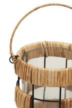 Natural and Black Small Lantern