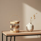 Natural and Black Small Lantern
