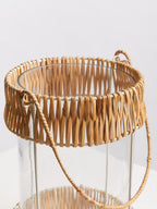 Natural and White Large Lantern