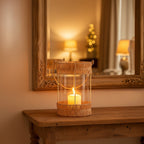 Natural and White Large Lantern