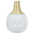 Glass and Gold Large Vase