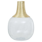 Glass and Gold Large Vase