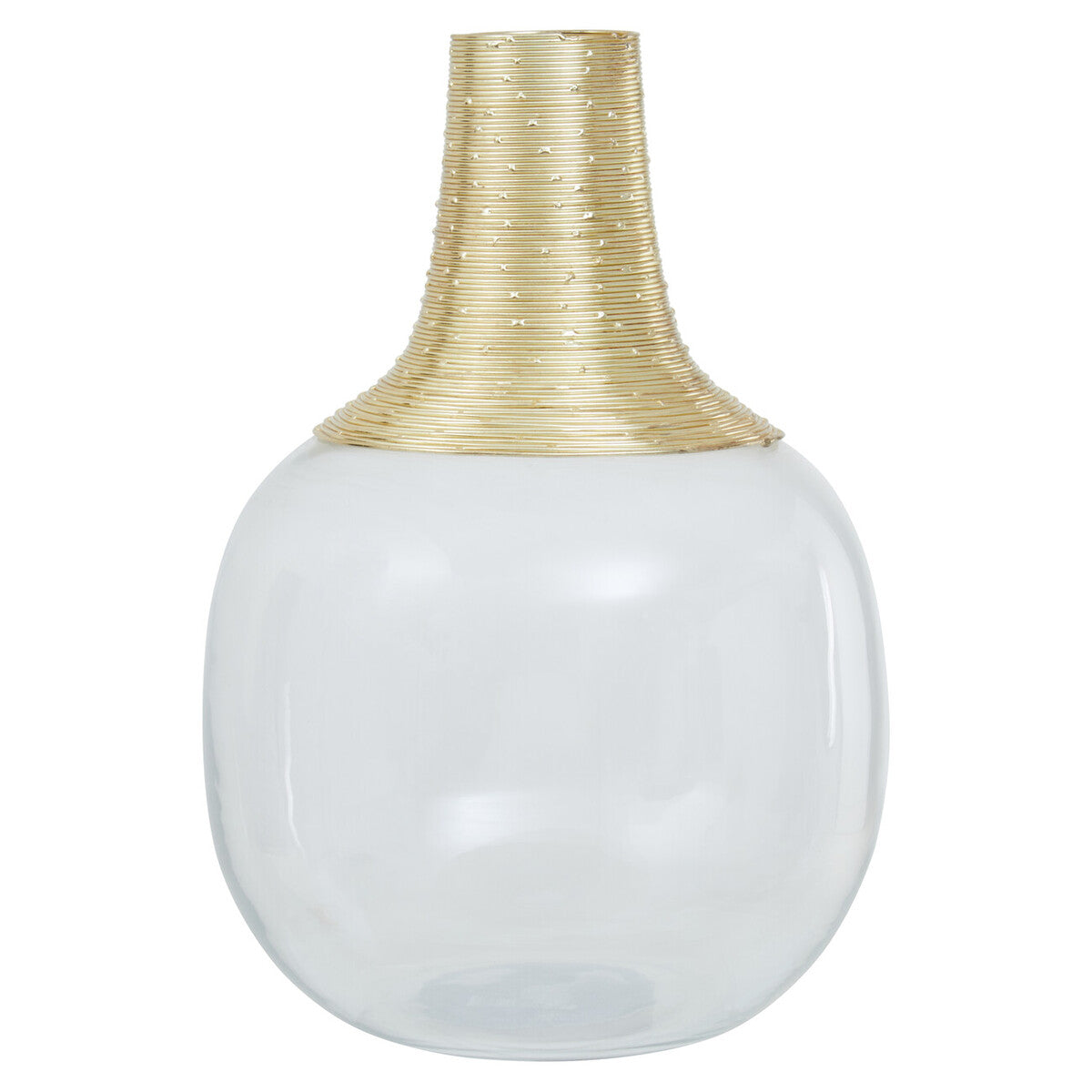Glass and Gold Large Vase