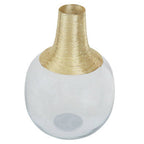 Glass and Gold Large Vase