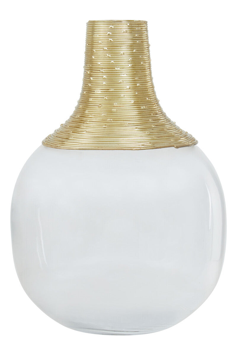 Glass and Gold Small Vase