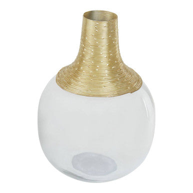 Glass and Gold Small Vase