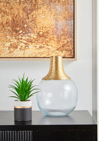 Glass and Gold Small Vase