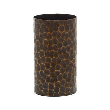 Antique Gold Finish Metal Small Vase