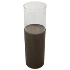 Small Floor Standing Candle Holder In Antique Gold