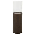 Small Floor Standing Candle Holder In Antique Gold