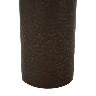 Small Floor Standing Candle Holder In Antique Gold