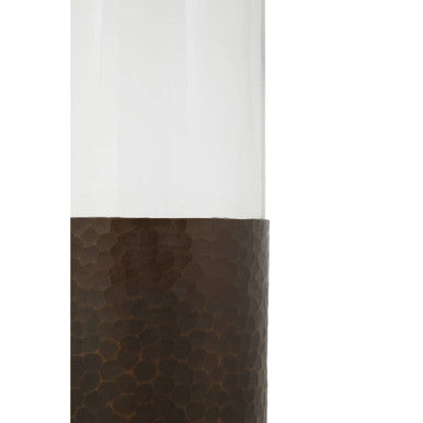 Small Floor Standing Candle Holder In Antique Gold