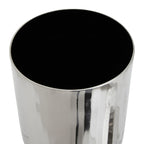 Silver Metal Large Trinket Box with Vertical Texture