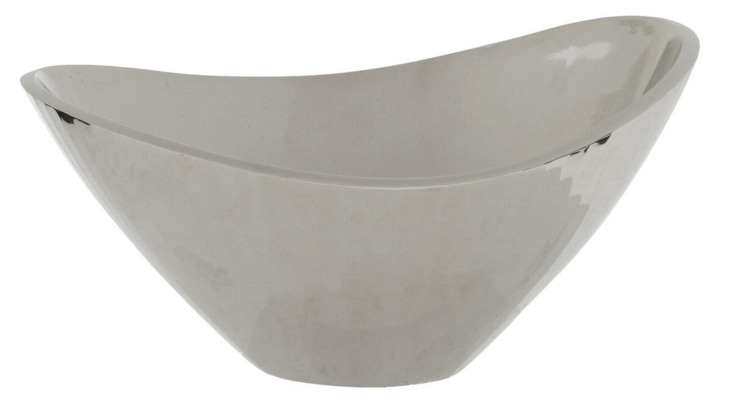 Silver Aluminium Bowl with Rimless Design