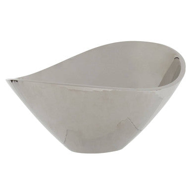 Silver Aluminium Bowl with Rimless Design