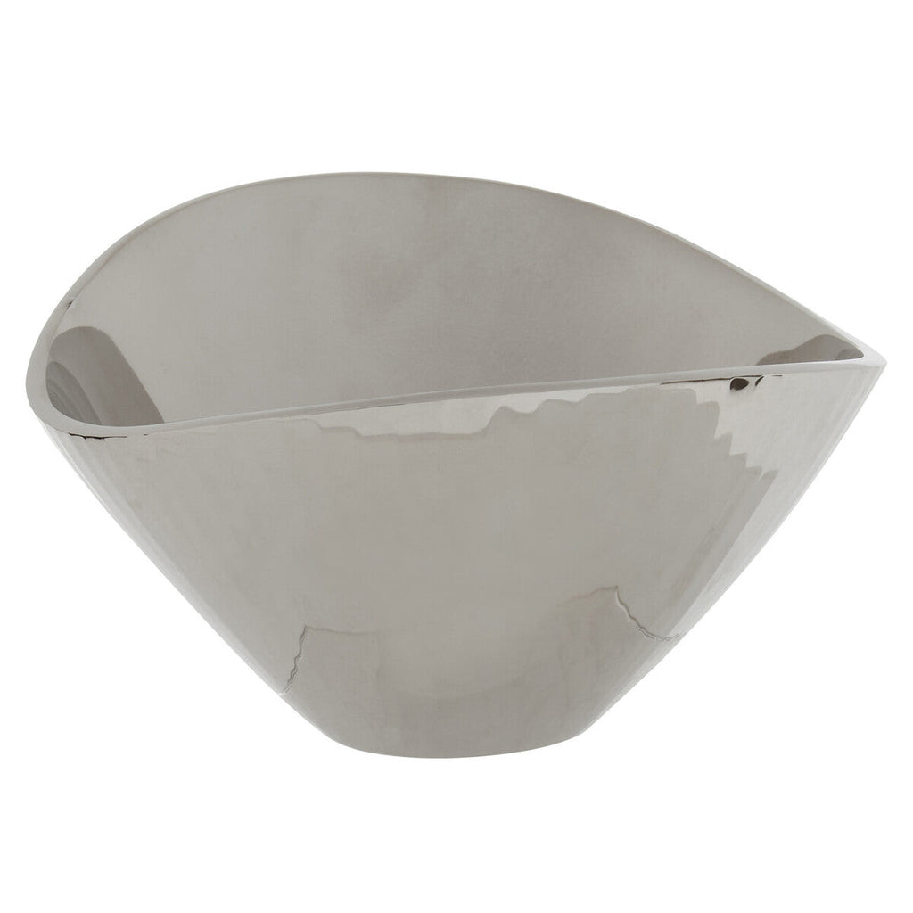 Silver Aluminium Bowl with Rimless Design