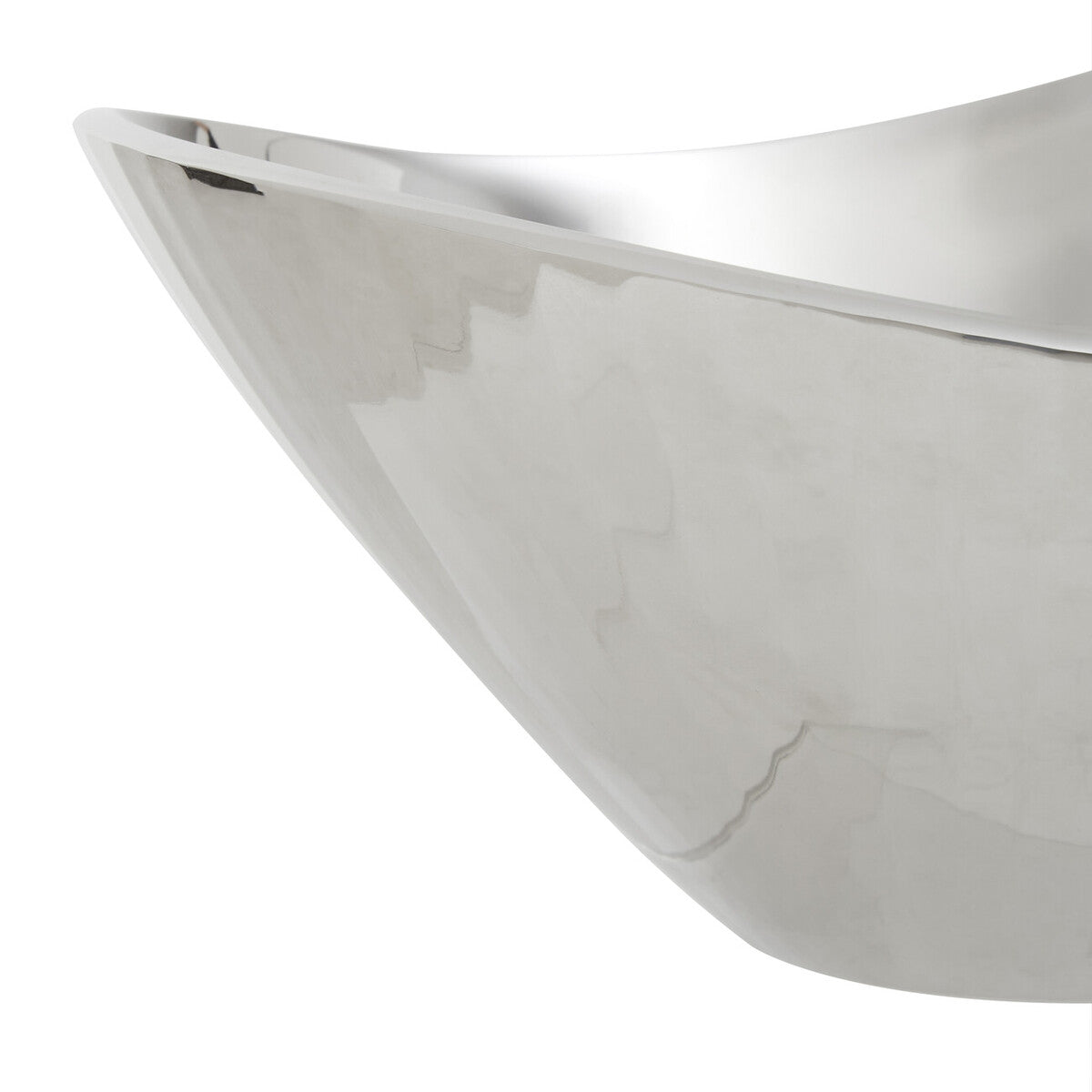 Silver Aluminium Bowl with Rimless Design