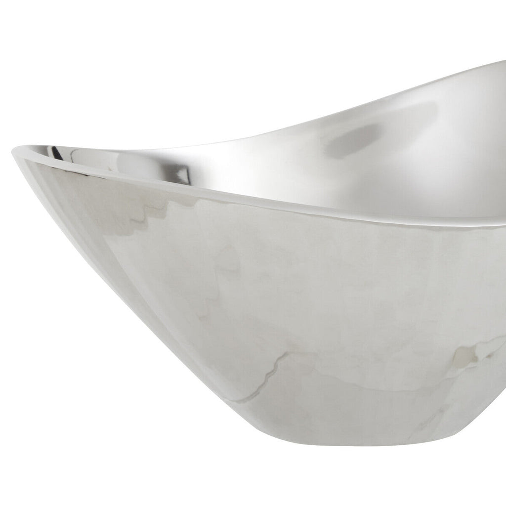 Silver Aluminium Bowl with Rimless Design