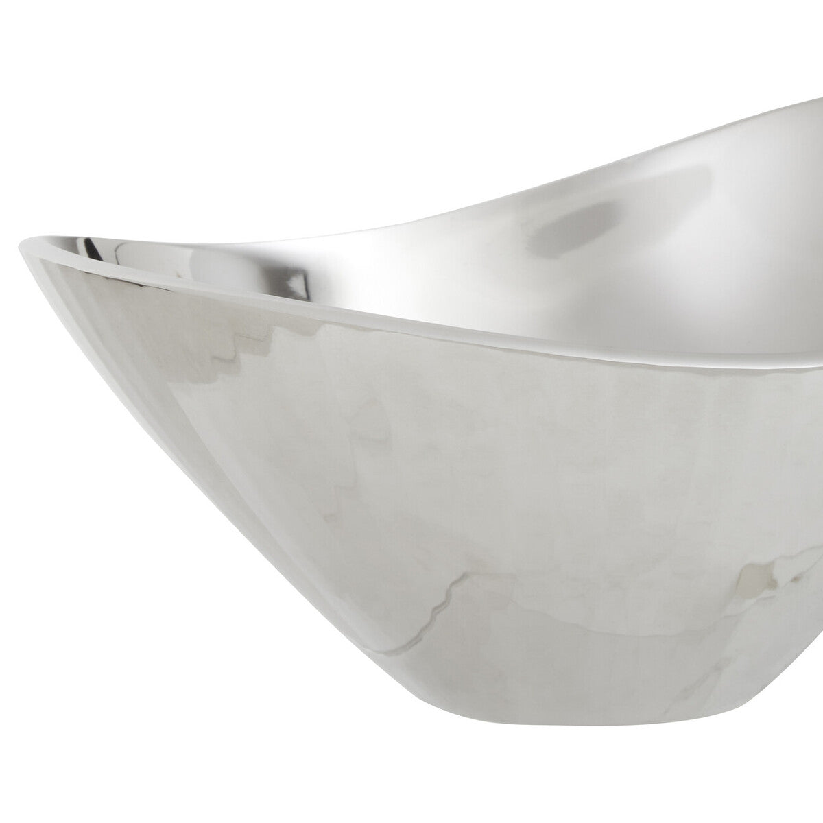 Silver Aluminium Bowl with Rimless Design
