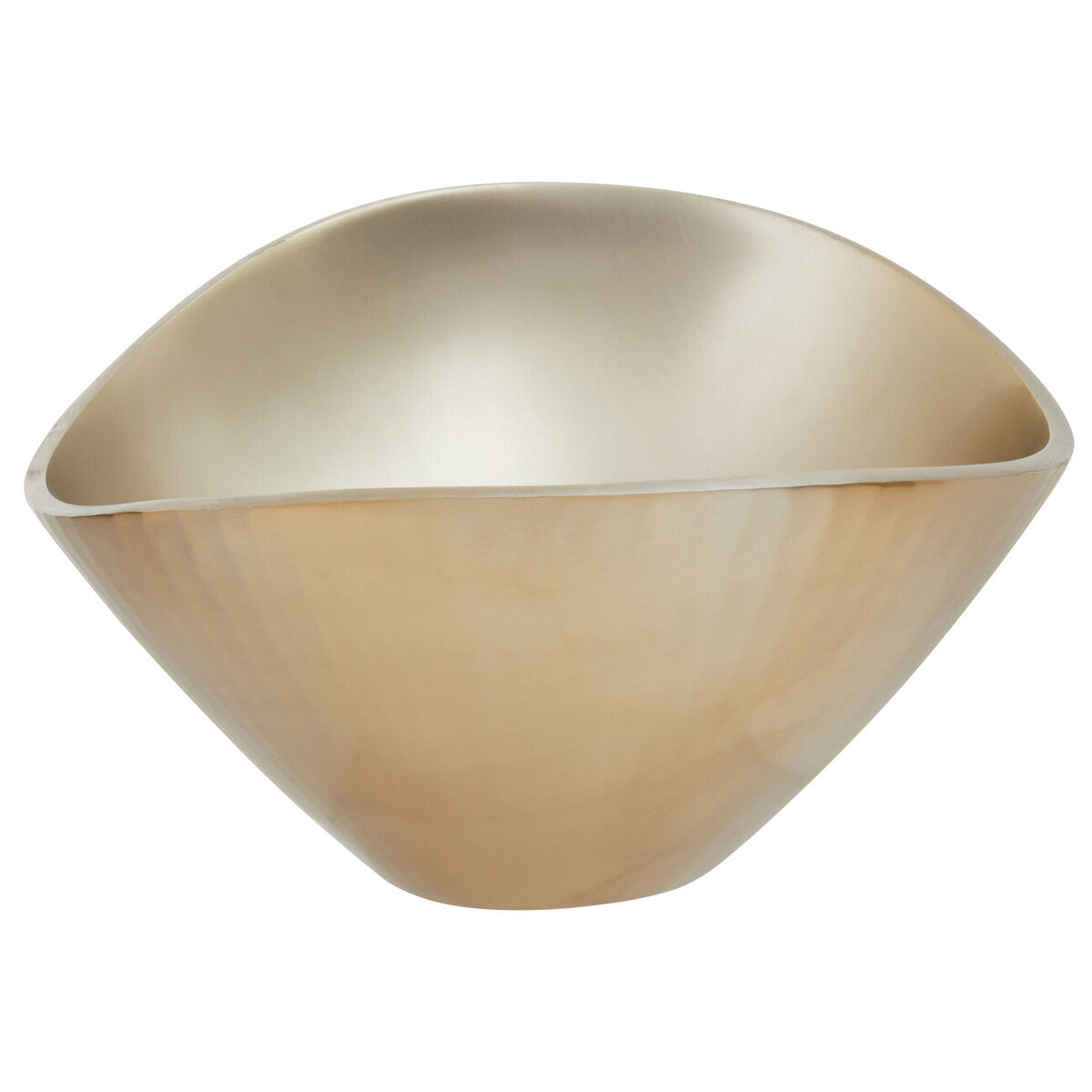 Gold Aluminium Bowl with Rimless Design