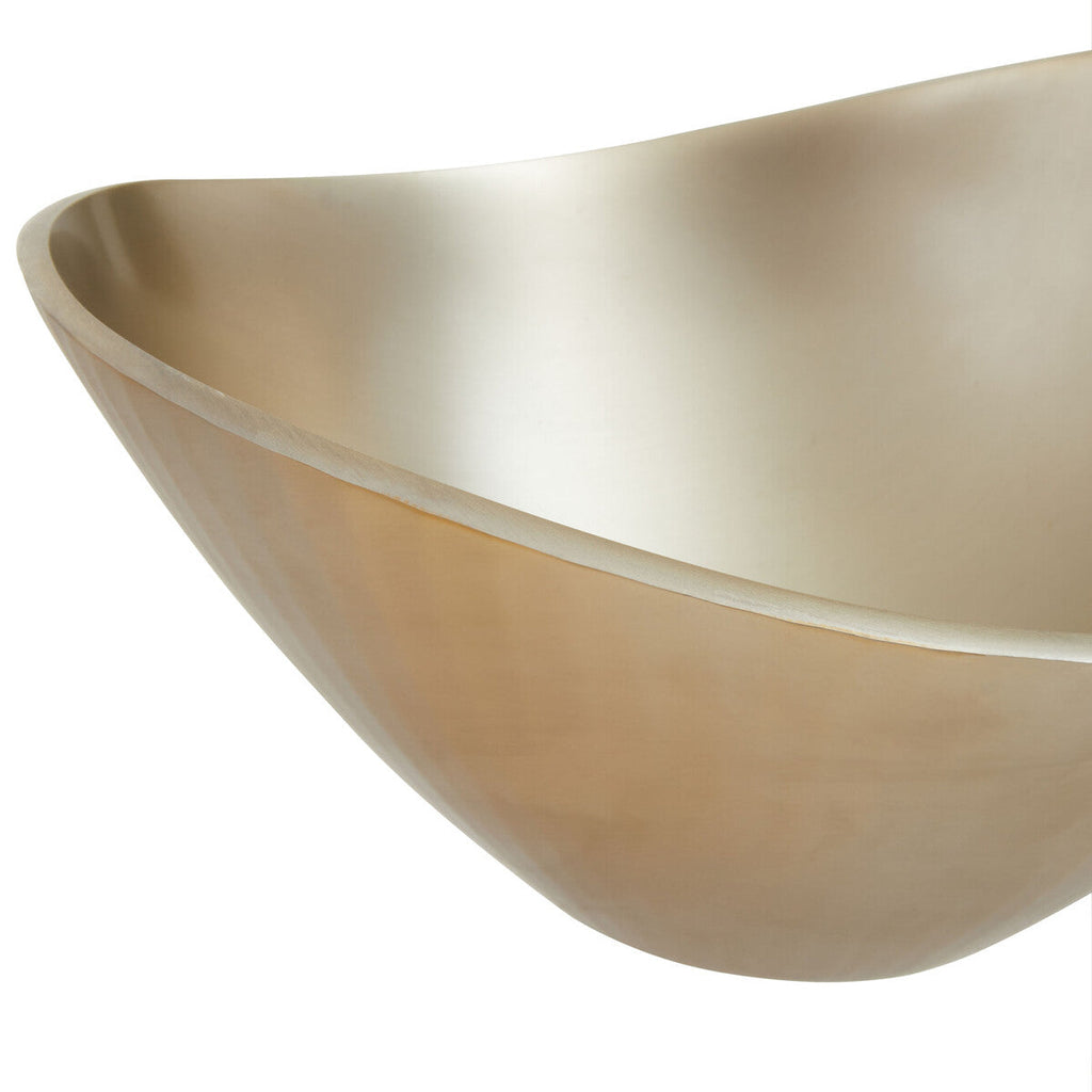 Gold Aluminium Bowl with Rimless Design