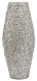 Silver Finish Metal Large Vase