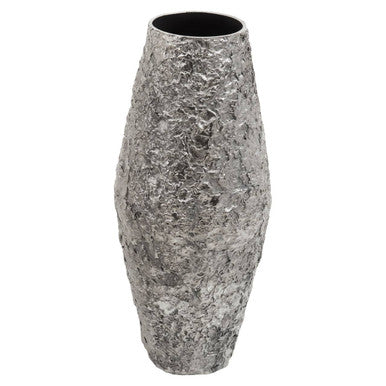 Silver Finish Metal Large Vase