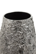 Silver Finish Metal Large Vase