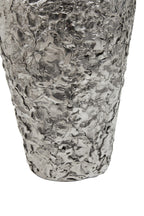 Small Silver Textured Metal Vase