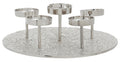 Silver Round 6 Pillar Candle Holder