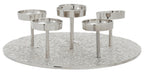 Silver Round 6 Pillar Candle Holder