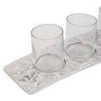 Curved 4 Tealight Holder in Silver