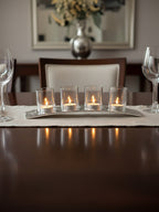 Curved 4 Tealight Holder in Silver