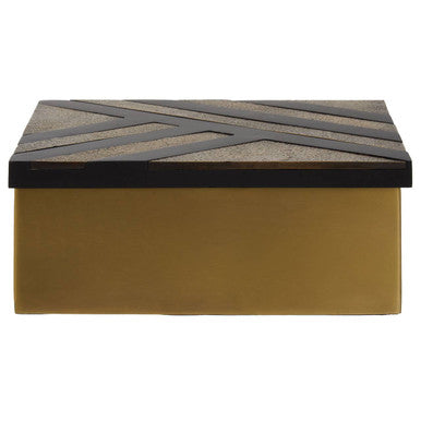 Large Black and Gold Storage Box