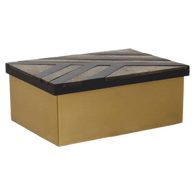Small Black and Gold Storage Box