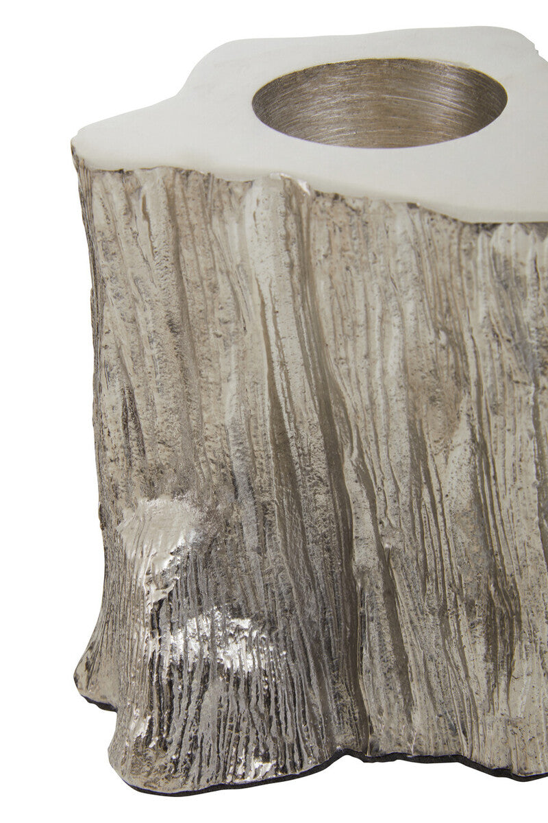Silver Finish Set of 2 Tealight Holders