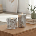 Silver Finish Set of 2 Tealight Holders