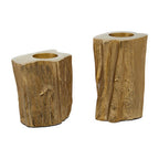 Set Of Two Gold Tealight Holders