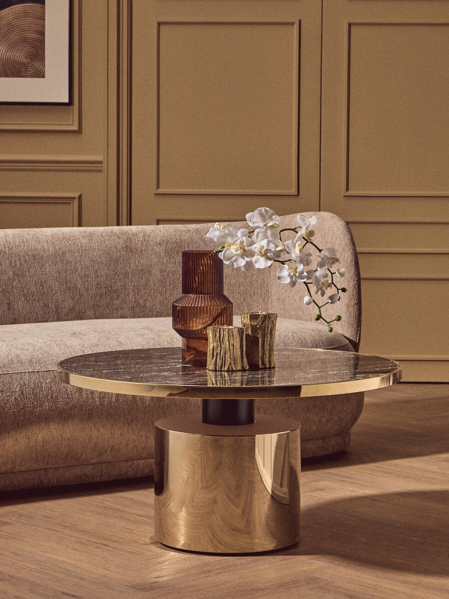 Set Of Two Gold Tealight Holders