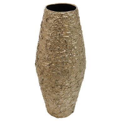 Gold Finish Metal Large Vase