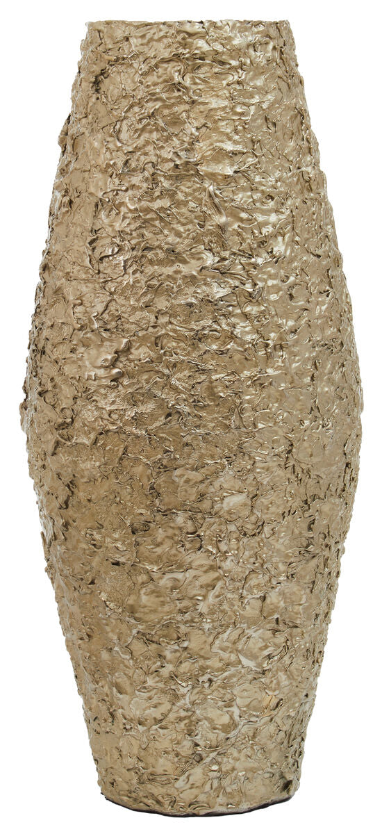 Gold Finish Metal Large Vase